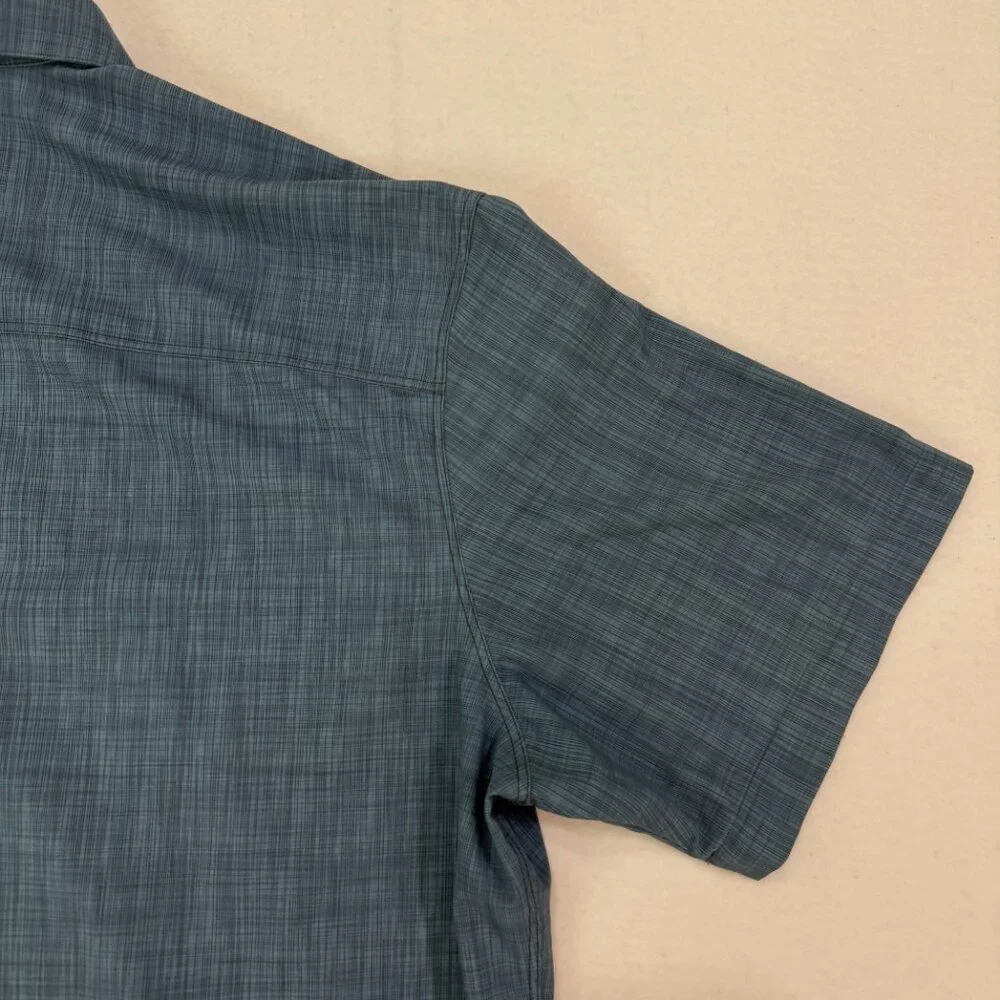 Kuhl Shirt Mens XL Persuadr Short Sleeve Button Up Lightweight Blue UPF Hiking - Picture 15 of 16